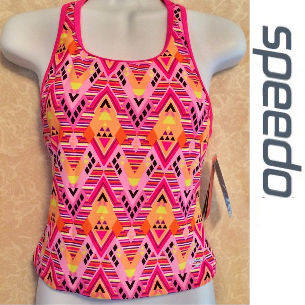 NWT Speedo Girls Sz 14 Swim Tankini - Picture 1 of 7